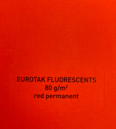 Eurotak Fluorescents Red 80g A-251 500x700mm Z/n R200