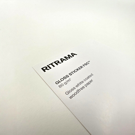 Ritrama Gloss 80g Sticker 430x610mm B/n P100 Fsc Mix Credit Pbn-Coc-012373 Bop