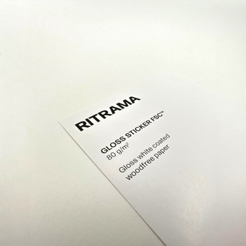 Ritrama Gloss 80g Sticker 430x610mm B/n P100 Fsc Mix Credit Pbn-Coc-012373 Bop